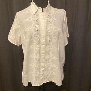 Jones New York size 1X white button up shirt, NWT